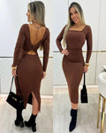 Vestido Canelado Helena